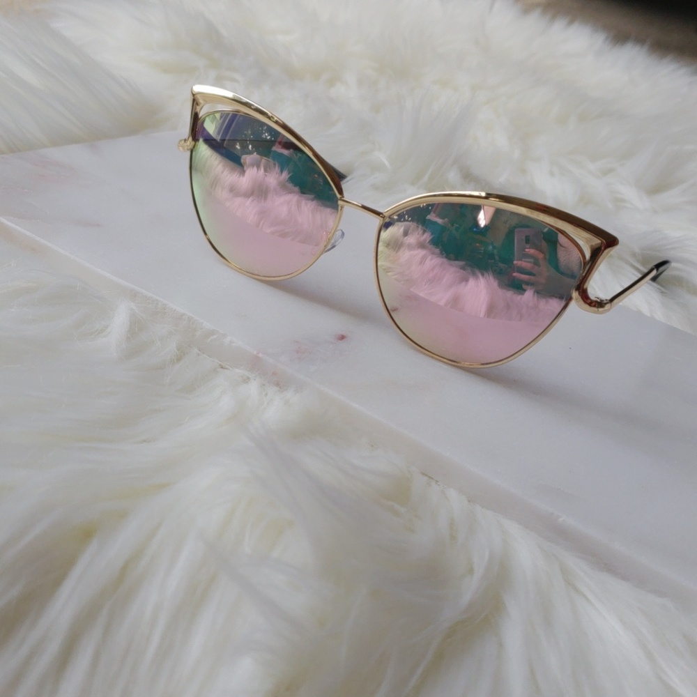 New arrival!🎅 Golden retro cat eye sunglasses - Picture 4 of 7